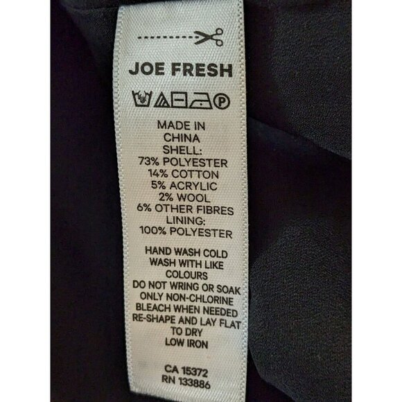 Joe Fresh Plaid Pinafore Dress Womens L Boucle Red White Black Pockets Academic - Picture 10 of 10